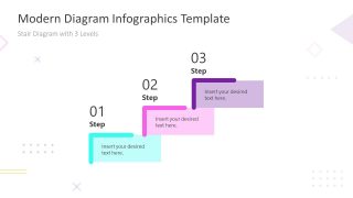 Modern Infographics Template 3 Steps Stair