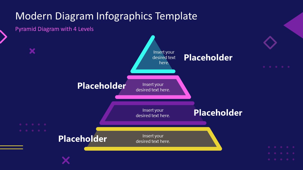 4 Steps Pyramidal Stairs Powerpoint Diagram Slidemodel Images 5423
