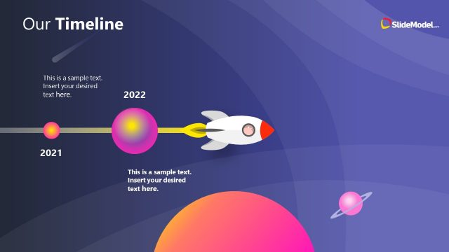 Space PowerPoint Template Animated Timeline