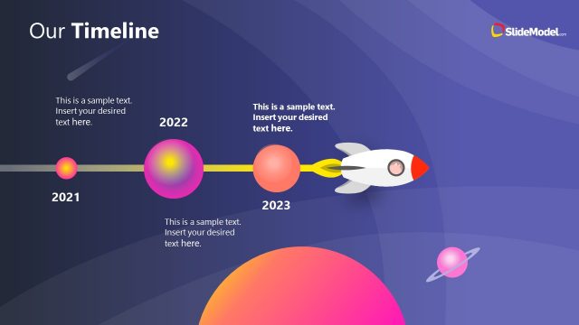 Space PowerPoint Template Animated Milestones