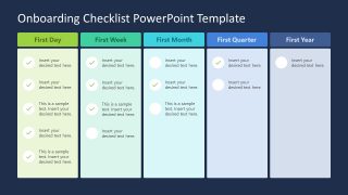 HR Onboarding Checklist Template PPT