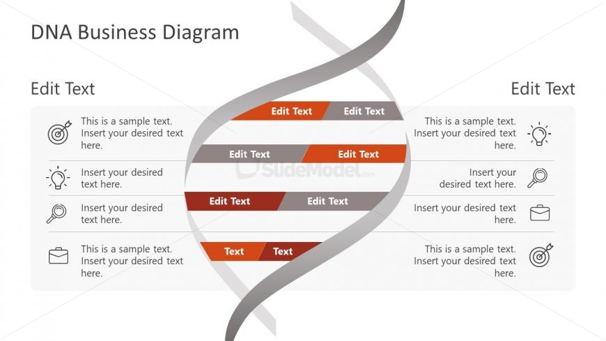 Presentation of DNA Business Diagram Template