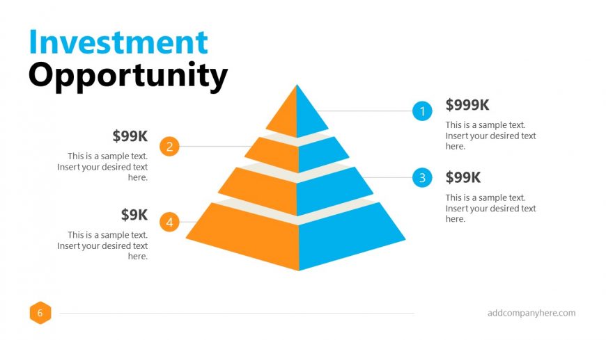 Business Presentation Formal 4 Steps Pyramid Slide