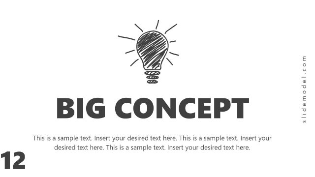 Big Concept Light Bulb Sketch Template