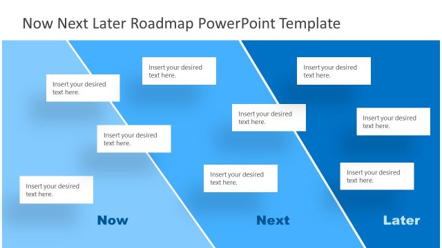 Now Next Later Roadmap PowerPoint Template