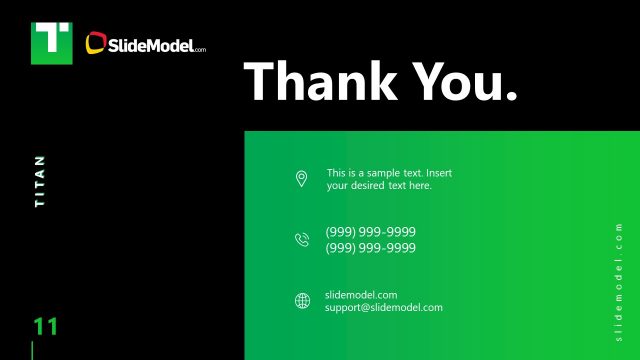 Titan Business PowerPoint Thank You Slide