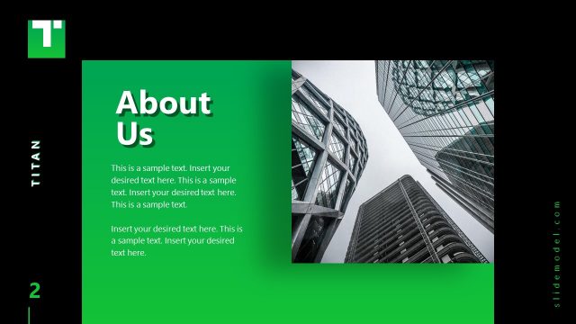 Titan Business PowerPoint About Us Slide