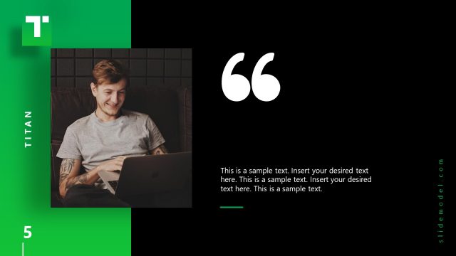 Titan Business PowerPoint Team Slide