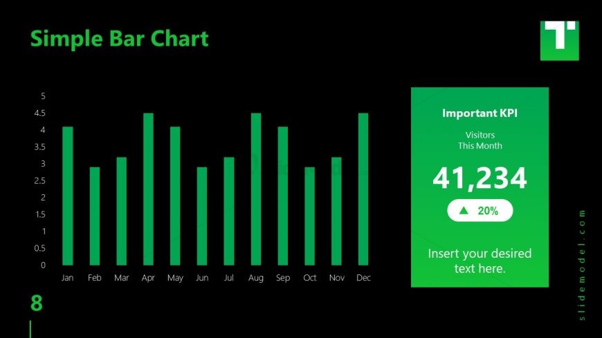 Business PowerPoint Template Bar Chart Titan