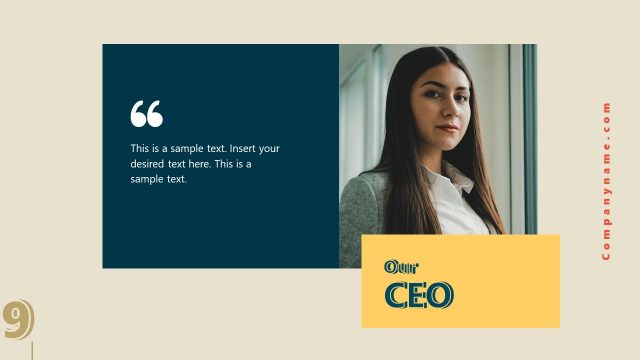 Retro PowerPoint CEO Message Template