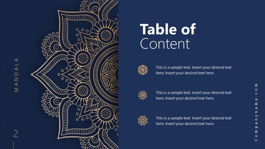 Agenda PowerPoint Mandal Template