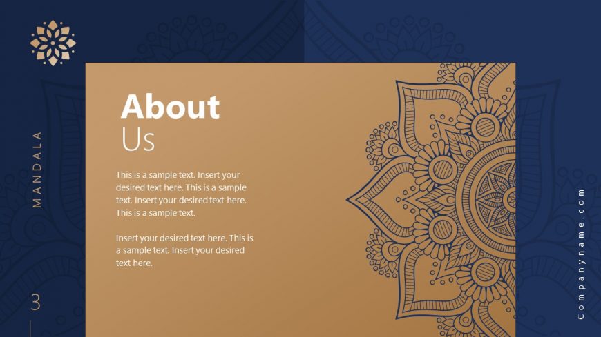 Business PowerPoint Mandala About Us