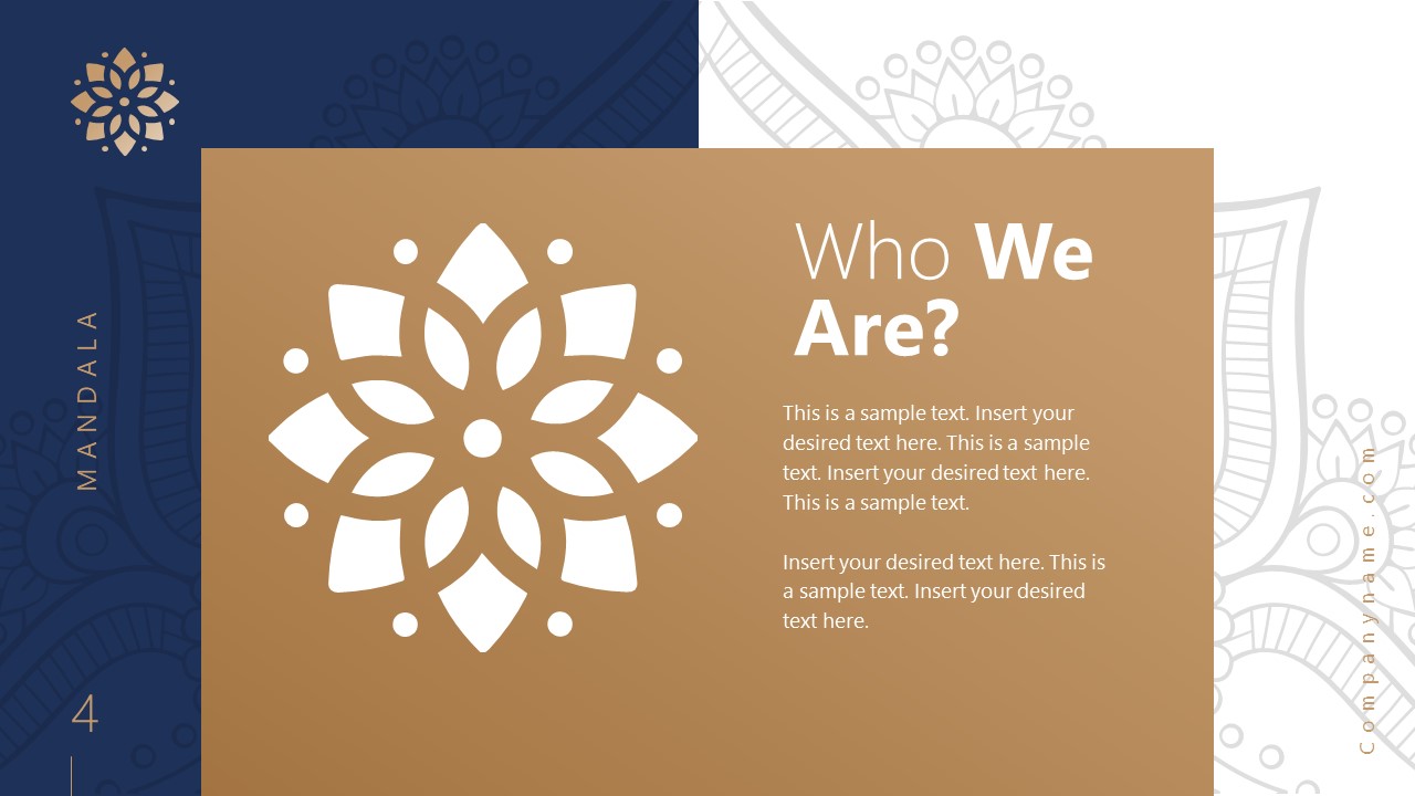 Business PowerPoint Mandala Who We Are