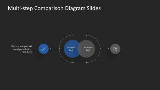 PowerPoint Template of Blue 1 Comparison Slide