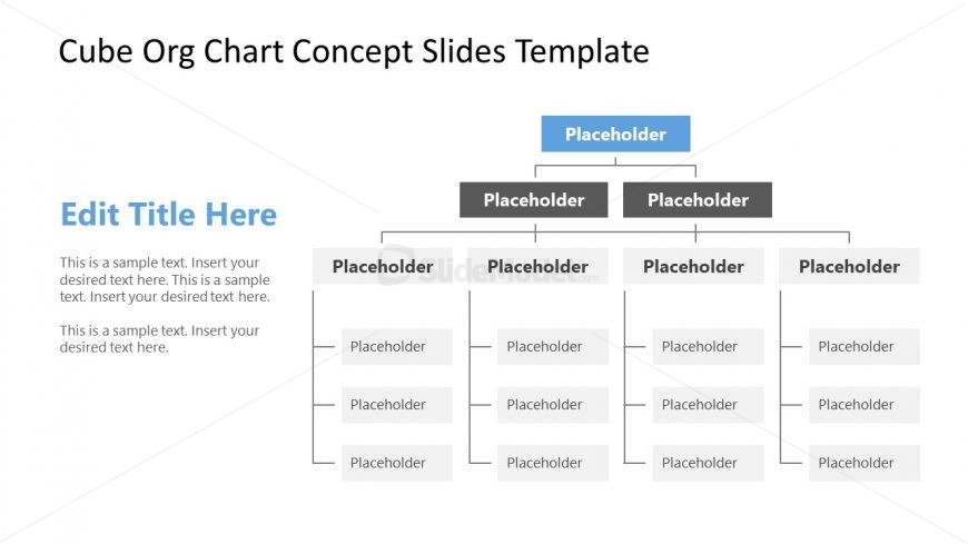 PPT Flat Org Chart Template 