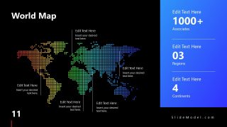 PowerPoint World Map Slide Spectrum Design