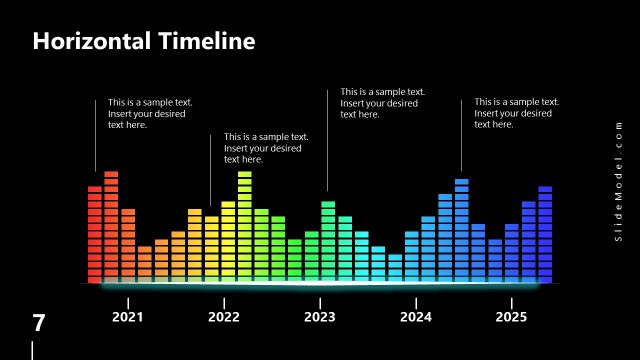 Spectrum PowerPoint Equalizer Timeline Slide