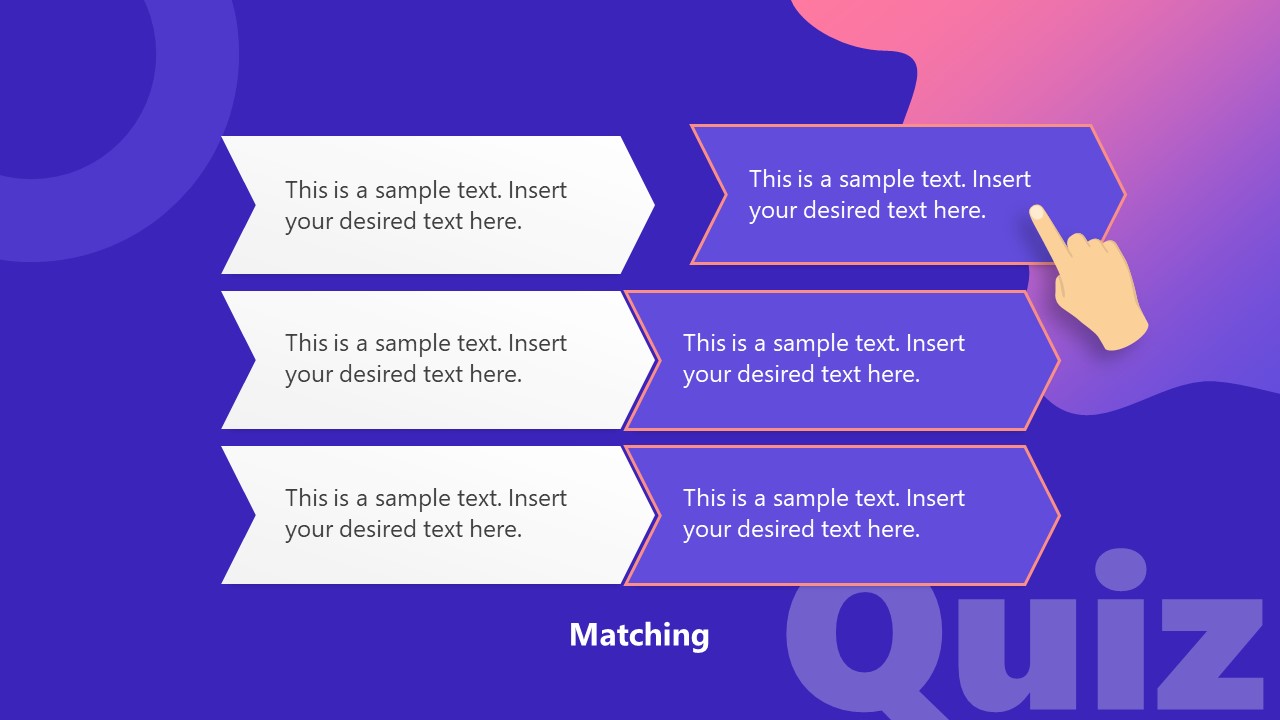 Slide of Matching Questions Quiz Maker 