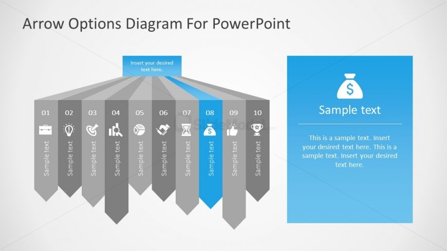 Arrow Bars Template 8 Segment Slide