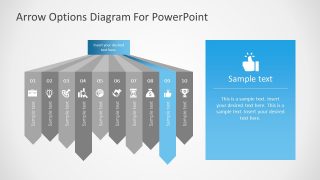 Arrow Bars Template 9 Segment Slide