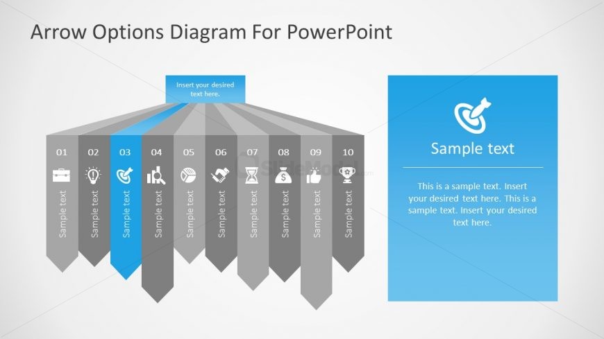 Arrow Bars Template 3 Segment Slide