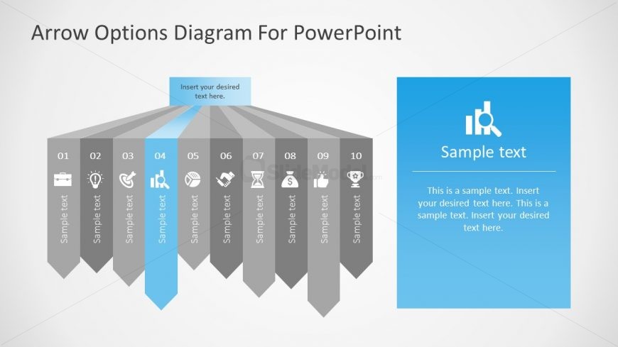 Arrow Bars Template 4 Segment Slide