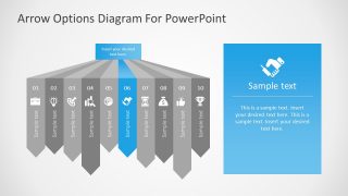 Arrow Bars Template 6 Segment Slide