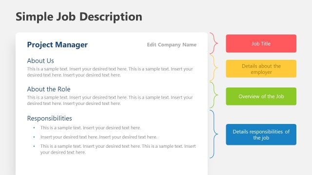 Simple Job Description PowerPoint Template