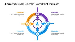 PPT Diagram Template for 4 Steps Arrow