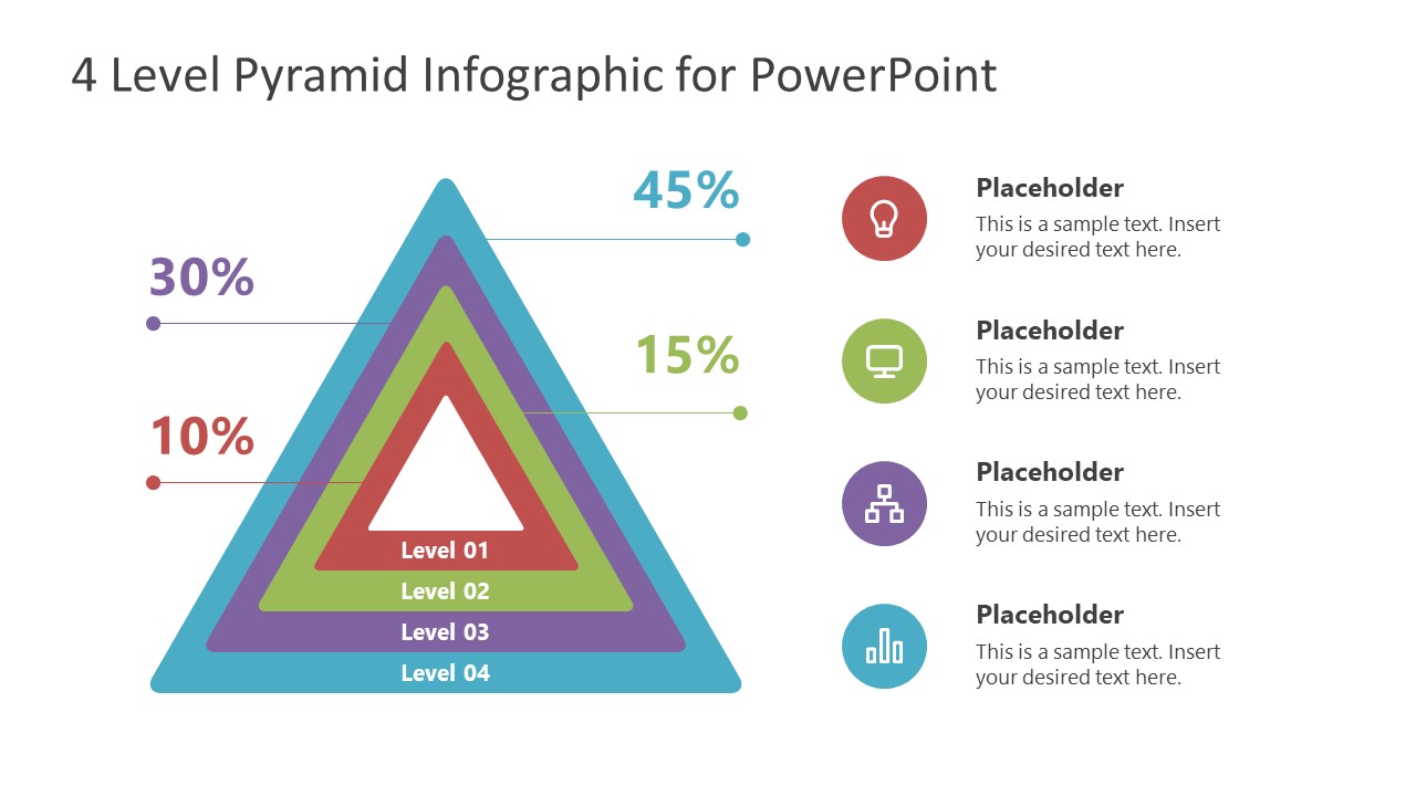 Presentation 4 Level Pyramid Diagram Template