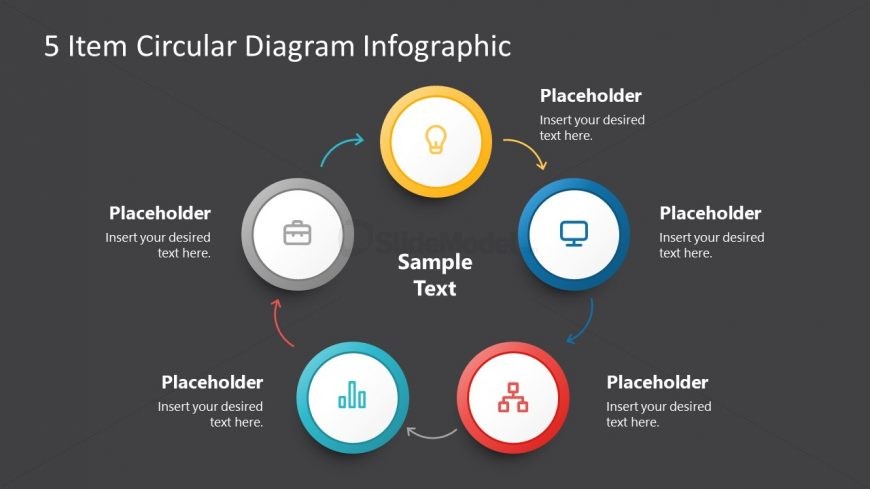 Presentation of 5 Steps Circular Segments