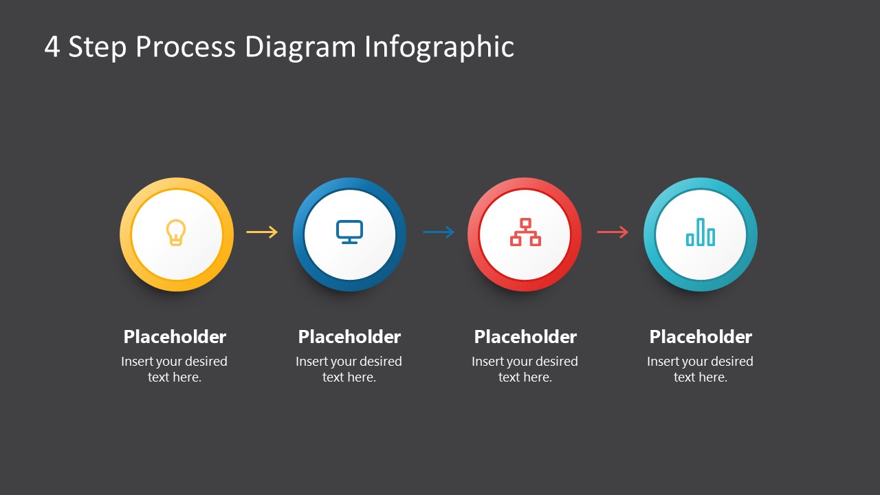 4 Steps Process Flow Diagram PowerPoint - SlideModel