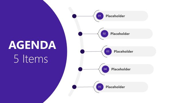 5 Steps Agenda Template Simple PPT
