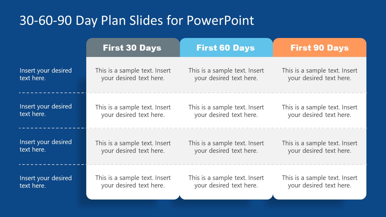 30-60-90 Day Work Plan Template