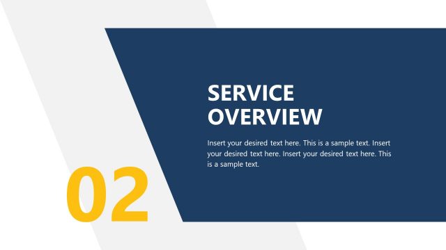 Annual Report Template – Service Overview Header Slide