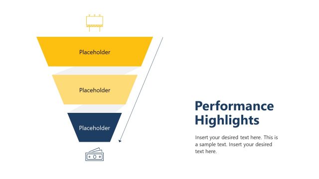 Annual Report Template – Performance Highlights Funnel Diagram