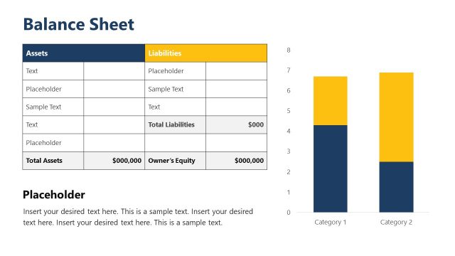 Annual Report Template – Editable Balance Sheet Chart