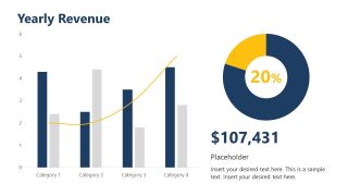 Yearly Revenue Chart Slide for Annual Report Template Slides