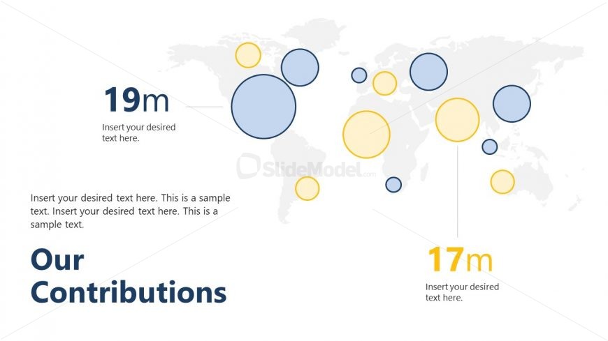 Our Contribution Map Slide for Annual Report Template 