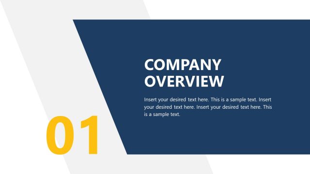 Annual Report Template – Company Overview Header Slide