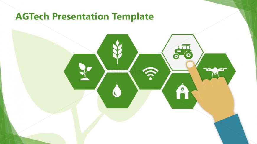 Template of Hexagon Segments for AGTech 