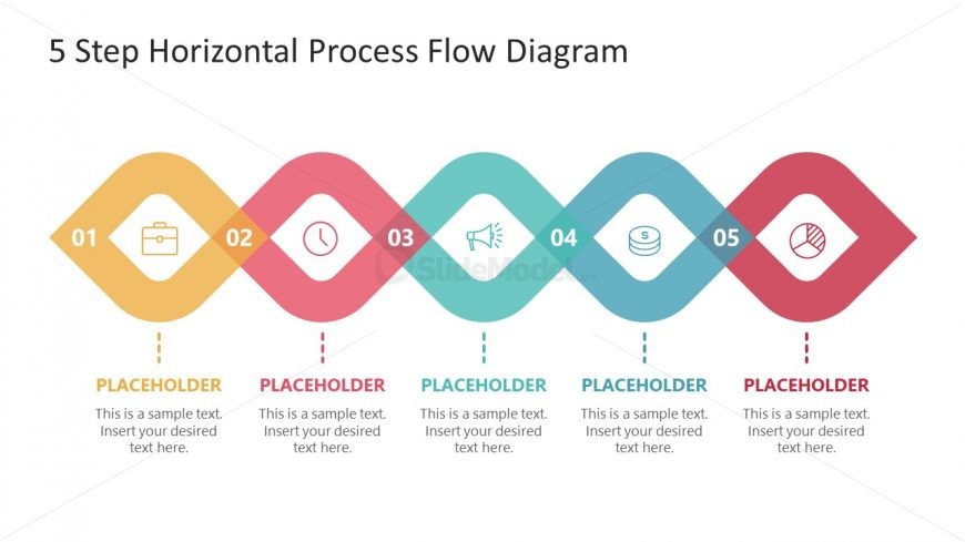 Infographic Diagram Horizontal Process Template