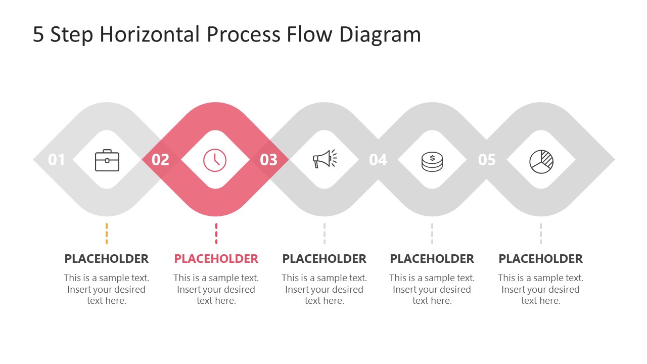 Step Horizontal Process Flow Template For PowerPoint SlideModel