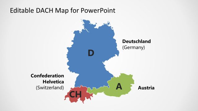 Germany Austria Switzerland PowerPoint Map