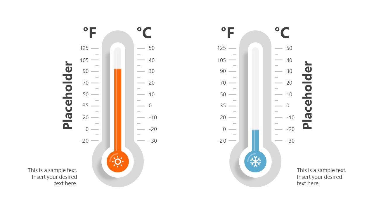 Thermometer Comparison Temperature PowerPoint SlideModel