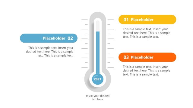 3 Level Thermometer PowerPoint Diagram