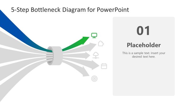 5 Steps Bottleneck Diagram 1 Arrow PPT