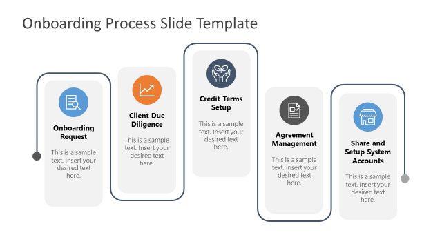 5 Steps Onboarding Process PowerPoint Timeline Template