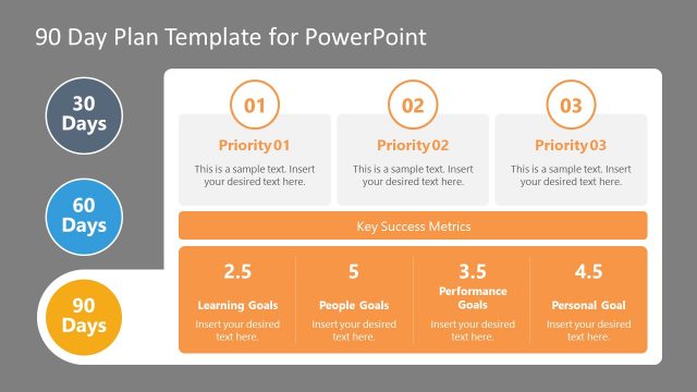 90-Day Plan PowerPoint Diagram Template