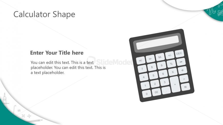 PowerPoint Shapes of Math Symbols Calculator Clipart